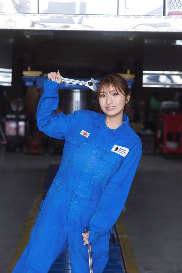 [图片6]-三田悠贵写真集【“妄想”ふくらむ整備工場】高清全本[75P+1V]插图-猩猩图库